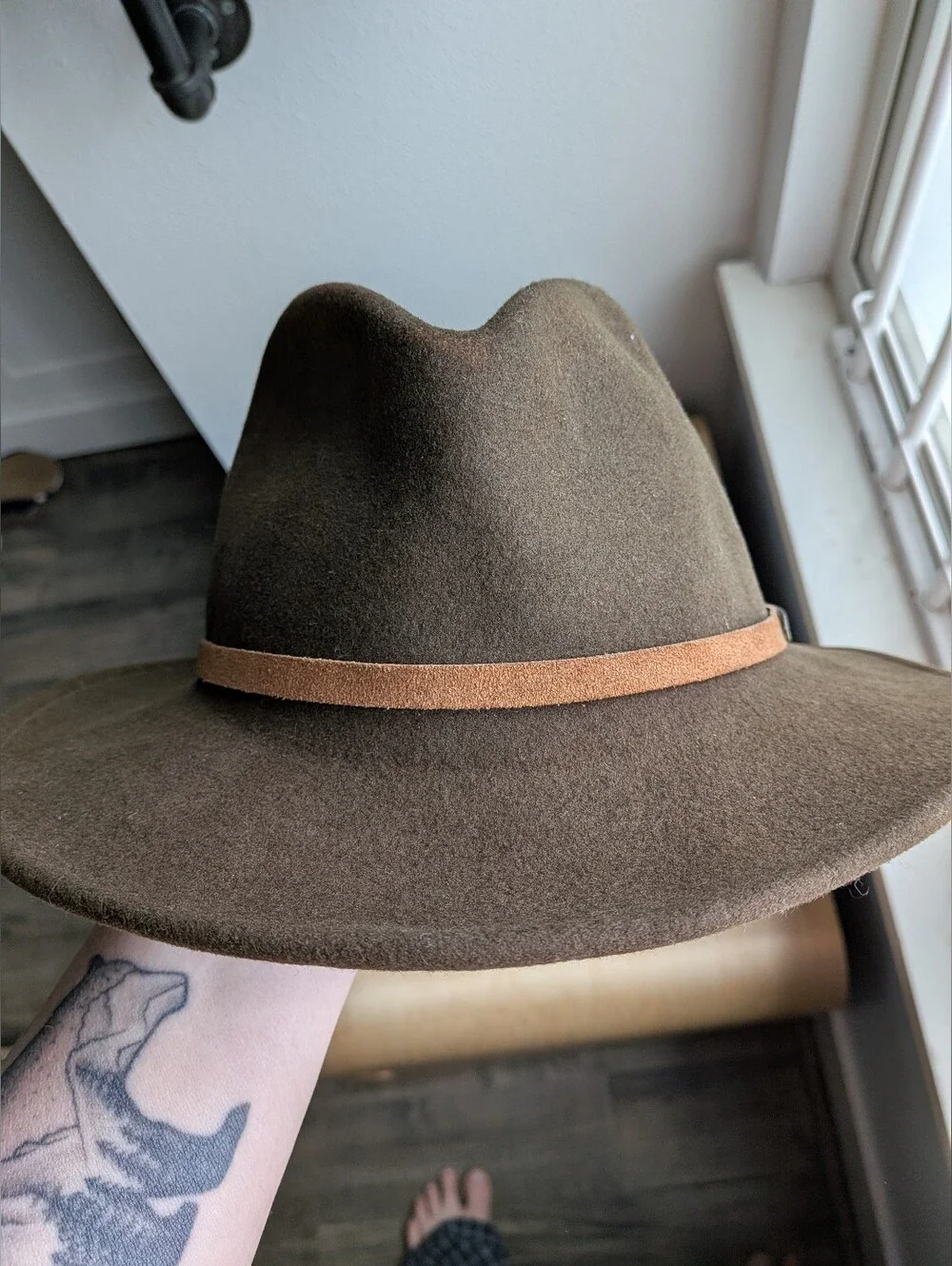 Eddie Bauer LiteFelt 100% Wool Packable Fedora Hat - Men's / Unisex XL
